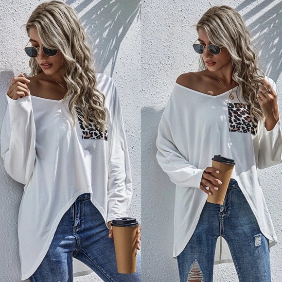 Leopard Print Hi Lo Top - Picture 2 of 5